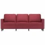 Weinrotes 3-Sitzer-Sofa aus Kunstleder, 180 cm von , Sofas - Ref: Foro24-359341, Preis: 259,79 €, Rabatt: %