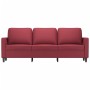 Wine red synthetic leather 3-seater sofa 180 cm by , Sofas - Ref: Foro24-359341, Price: 265,90 €, Discount: %
