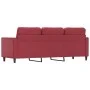 Weinrotes 3-Sitzer-Sofa aus Kunstleder, 180 cm von , Sofas - Ref: Foro24-359341, Preis: 259,79 €, Rabatt: %