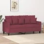Two-seater red wine fabric sofa, 140 cm by , Sofas - Ref: Foro24-359273, Price: 176,16 €, Discount: %