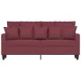Two-seater red wine fabric sofa, 140 cm by , Sofas - Ref: Foro24-359273, Price: 176,16 €, Discount: %