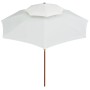 Zweistöckiger Sonnenschirm 270x270 cm cremeweißer Holzstab von vidaXL, Sonnenschirme - Ref: Foro24-42964, Preis: 101,36 €, Ra...