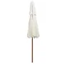 Sombrilla de dos pisos 270x270 cm palo de madera blanca crema de vidaXL, Sombrillas - Ref: Foro24-42964, Precio: 99,24 €, Des...