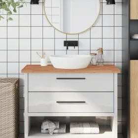 Solid beech wood bathroom countertop 100x60x2.5 cm by , Countertops - Ref: Foro24-356004, Price: 102,46 €, Discount: %