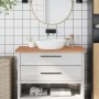 Encimera de baño madera maciza de haya 100x60x2,5 cm