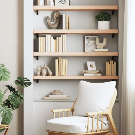 Estante de pared madera maciza de haya 80x20x4 cm de , Estantes y estanterías - Ref: Foro24-356019, Precio: 38,15 €, Descuent...
