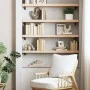 Solid beech wood wall shelf 80x20x4 cm by , Shelves and shelves - Ref: Foro24-356019, Price: 37,53 €, Discount: %