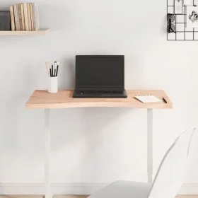 Solid beech wood desktop board 80x(36-40)x2.5 cm by , Desk accessories and products - Ref: Foro24-356038, Price: 33,12 €, Dis...