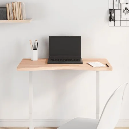 Solid beech wood desktop board 80x(36-40)x2.5 cm by , Desk accessories and products - Ref: Foro24-356038, Price: 33,12 €, Dis...