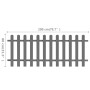 WPC garden picket fence 200x80 cm by vidaXL, fenced with pickets - Ref: Foro24-42819, Price: 99,09 €, Discount: %