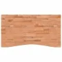 Solid beech wood desktop board 110x(55-60)x1.5 cm by , Desk accessories and products - Ref: Foro24-356052, Price: 38,57 €, Di...