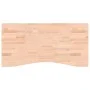 Schreibtischplatte aus massivem Buchenholz 100x(45-50)x4 cm von , Schreibtischzubehör und Produkte - Ref: Foro24-356044, Prei...