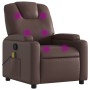 Sillón de masaje reclinable cuero sintético marrón de , Sillones - Ref: Foro24-372398, Precio: 279,98 €, Descuento: %