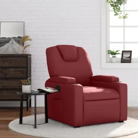 Red wine synthetic leather recliner. by , Armchairs - Ref: Foro24-372393, Price: 234,52 €, Discount: %