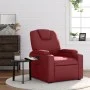 Sillón reclinable de cuero sintético rojo tinto de , Sillones - Ref: Foro24-372393, Precio: 240,14 €, Descuento: %