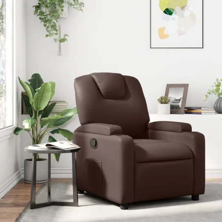 Brown Faux Leather Recliner by , Armchairs - Ref: Foro24-372391, Price: 200,18 €, Discount: %