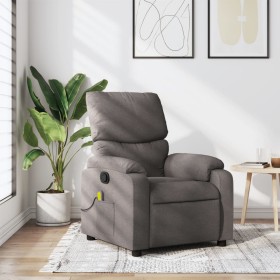 Reclining taupe gray fabric massage chair by , Armchairs - Ref: Foro24-373430, Price: 262,52 €, Discount: %