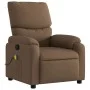 Sillón reclinable con masaje de tela marrón de , Sillones - Ref: Foro24-373426, Precio: 236,03 €, Descuento: %
