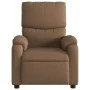 Sillón reclinable con masaje de tela marrón de , Sillones - Ref: Foro24-373426, Precio: 236,03 €, Descuento: %