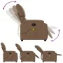 Sillón reclinable con masaje de tela marrón de , Sillones - Ref: Foro24-373426, Precio: 236,03 €, Descuento: %