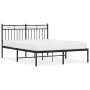 Bed frame with black metal headboard 140x200 cm by , Beds and slatted bases - Ref: Foro24-373692, Price: 108,05 €, Discount: %