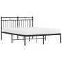 Bed frame with black metal headboard 140x200 cm by , Beds and slatted bases - Ref: Foro24-373692, Price: 108,05 €, Discount: %