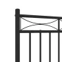 Bed frame with black metal headboard 140x200 cm by , Beds and slatted bases - Ref: Foro24-373692, Price: 108,05 €, Discount: %
