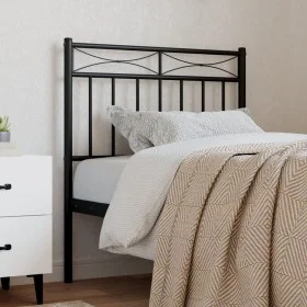 Black metal headboard 75 cm by , Headboards and footboards - Ref: Foro24-373717, Price: 21,84 €, Discount: %