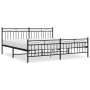 Estructura de cama cabecero y estribo metal negro 193x203 cm de , Camas y somieres - Ref: Foro24-373715, Precio: 124,55 €