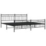 Estructura de cama cabecero y estribo metal negro 193x203 cm de , Camas y somieres - Ref: Foro24-373715, Precio: 124,55 €
