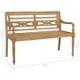 Banco Batavia teca 120 cm de vidaXL, Bancos de jardín - Ref: Foro24-43052, Precio: 203,56 €, Descuento: %