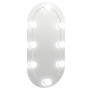 Espejo con luces LED vidrio ovalado 60x30 cm