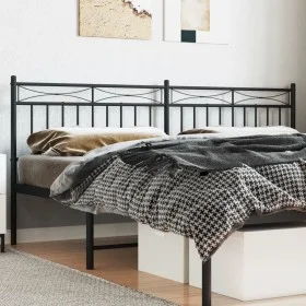Cabecero de metal negro 200 cm de , Cabeceros y pies de cama - Ref: Foro24-373729, Precio: 34,35 €, Descuento: %