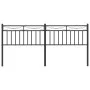 Cabecero de metal negro 200 cm de , Cabeceros y pies de cama - Ref: Foro24-373729, Precio: 34,35 €, Descuento: %