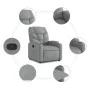 Light gray fabric recliner by , Armchairs - Ref: Foro24-372441, Price: 196,60 €, Discount: %