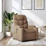 Sillón reclinable con masaje de tela marrón de , Sillones - Ref: Foro24-372457, Precio: 213,78 €, Descuento: %