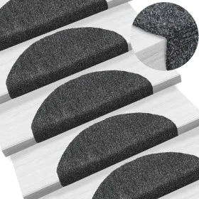 Stair mat 15 units punched fabric 65x21x4cm dark gray by vidaXL, Stair mats - Ref: Foro24-132697, Price: 46,97 €, Discount: %