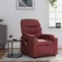 Sillón de masaje reclinable cuero sintético rojo tinto de , Sillones - Ref: Foro24-372476, Precio: 219,08 €, Descuento: %