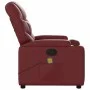 Reclining massage armchair in synthetic red wine leather by , Armchairs - Ref: Foro24-372476, Price: 219,08 €, Discount: %