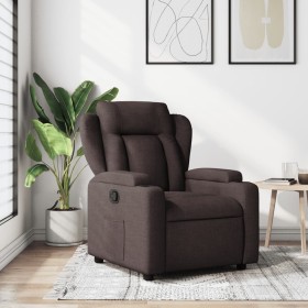 Sillón reclinable de tela marrón oscuro de , Sillones - Ref: Foro24-372408, Precio: 236,25 €, Descuento: %