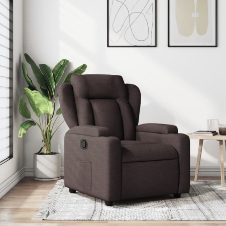 Dark brown fabric recliner by , Armchairs - Ref: Foro24-372408, Price: 222,69 €, Discount: %
