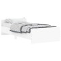 Estructura de cama madera de ingeniería blanca 100x200 cm de , Camas y somieres - Ref: Foro24-835932, Precio: 81,58 €, Descue...