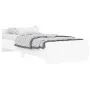 White engineered wood bed frame 100x200 cm by , Beds and slatted bases - Ref: Foro24-835932, Price: 77,11 €, Discount: %