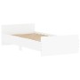 Estructura de cama madera de ingeniería blanca 100x200 cm de , Camas y somieres - Ref: Foro24-835932, Precio: 81,58 €, Descue...