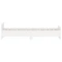 White engineered wood bed frame 100x200 cm by , Beds and slatted bases - Ref: Foro24-835932, Price: 77,11 €, Discount: %