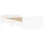 White engineered wood bed frame 100x200 cm by , Beds and slatted bases - Ref: Foro24-835932, Price: 77,11 €, Discount: %