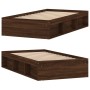Estructura de cama roble marrón 100x200 cm de , Camas y somieres - Ref: Foro24-3203837, Precio: 113,58 €