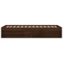 Estructura de cama roble marrón 100x200 cm de , Camas y somieres - Ref: Foro24-3203837, Precio: 113,58 €