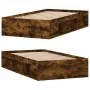 Bettrahmen aus geräucherter Eiche, 100 x 200 cm von , Betten und Lattenroste - Ref: Foro24-3203835, Preis: 109,03 €, Rabatt: %