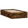 Bettrahmen aus geräucherter Eiche, 100 x 200 cm von , Betten und Lattenroste - Ref: Foro24-3203835, Preis: 109,03 €, Rabatt: %